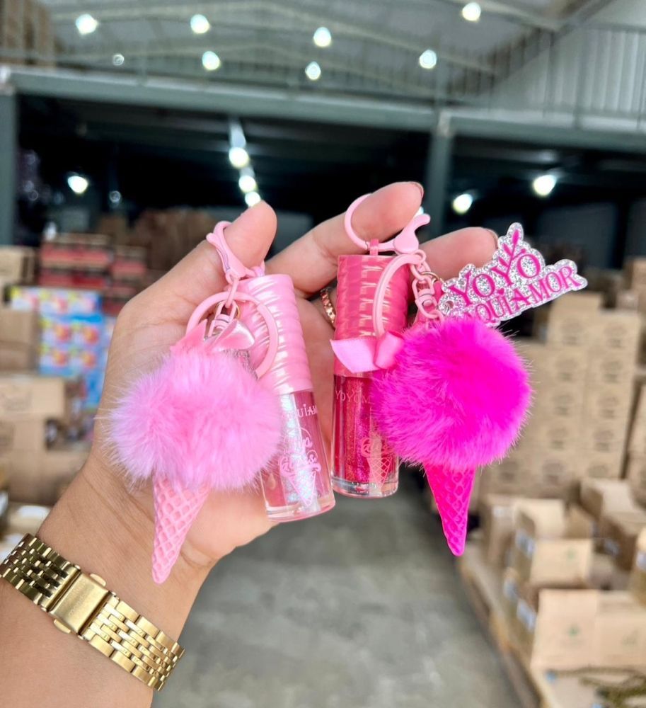 Lip Gloss com Chaveiro Sorvete - YoYoMaquiamor
